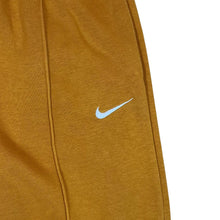 Load image into Gallery viewer, NIKE Classic Embroidered Mini Swoosh Front Pleated Logo Yellow Sweatpants Joggers
