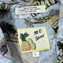 Load image into Gallery viewer, Vintage M.E.Sport "Honolulu Hawaii" Hawaiian Tropical Patterned Short Sleeve Rayon Shirt
