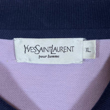 Load image into Gallery viewer, Early 00&#39;s YSL YVES SAINT LAURENT Spellout Graphic Colour Block Short Sleeve Polo Shirt
