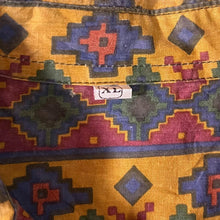 Load image into Gallery viewer, Vintage 90&#39;s Cowboy Western Aztec Multi Colour Patterned Long Sleeve Cotton Shirt
