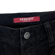 Load image into Gallery viewer, Vintage CARRERA ITALIA Classic Black Corduroy Cord Straight Leg Trousers

