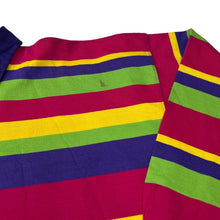 Load image into Gallery viewer, Vintage 90’s PACO Life In Colour Multi Colour Block Striped Long Sleeve Polo Shirt Sweatshirt
