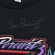 Load image into Gallery viewer, SIGNED Delta DAVE PEREWITZ Gothic Flaming Biker Spellout Graphic T-Shirt
