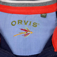 Load image into Gallery viewer, Early 00’s ORVIS Classic Basic Essential Striped Collar 1/4 Zip Pullover Sweatshirt
