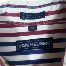 Load image into Gallery viewer, Vintage Van Heusen Multi Colour Striped Short Sleeve Cotton Button-Up Shirt
