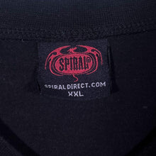 Load image into Gallery viewer, Early 00's Spiral Gothic Fantasy Wolf Graphic Black V-Neck T-Shirt
