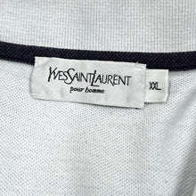 Load image into Gallery viewer, Early 00&#39;s YVES SAINT LAURENT YSL Classic Big Logo Spellout Graphic Multi Striped Polo Shirt
