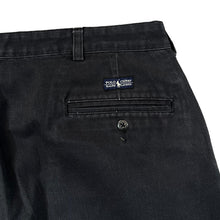 Load image into Gallery viewer, Early 00&#39;s POLO RALPH LAUREN &quot;Polo Chino&quot; Classic Black Cotton Straight Leg Chinos Trousers
