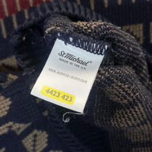Load image into Gallery viewer, Vintage 90&#39;s St Michael Marks &amp; Spencer Grandad Patterned Acrylic Knit Sweater Jumper
