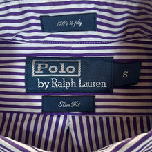 Load image into Gallery viewer, Vintage POLO RALPH LAUREN &quot;Slim Fit&quot; 120&#39;s 2 Ply Striped Long Sleeve Button-Up Shirt
