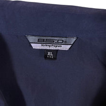 Load image into Gallery viewer, Early 00&#39;s BSD Surfer Y2K Patterned Navy Blue Nylon Polyester Short Sleeve Shirt
