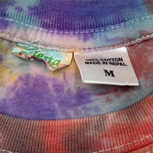 Load image into Gallery viewer, Early 00’s SIESTA Made In Nepal Spiritual Hippy Motif Graphic Tie Dye T-Shirt
