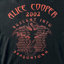 Load image into Gallery viewer, Vintage ALICE COOPER &quot;Descent Into Dragontown Tour 2002&quot; Glam Shock Hard Rock Music Band Tour T-Shirt
