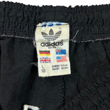 Load image into Gallery viewer, Vintage 90&#39;s ADIDAS Three Stripe Spellout Mesh Panel Shell Tracksuit Bottoms
