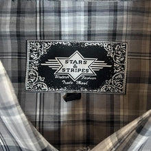 Load image into Gallery viewer, STARS &amp; STRIPES Plaid Check Cowboy Western Pearl Snap Popper Long Sleeve Shirt
