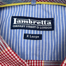 Load image into Gallery viewer, LAMBRETTA Carnaby Street London Classic Mod Check Long Sleeve Button-Up Cotton Shirt
