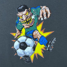 Load image into Gallery viewer, Soccer Football Monster Cartoon Character Graphic Grey T-Shirt
