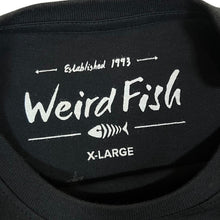 Load image into Gallery viewer, WEIRD FISH &quot;Elfish Has Left The Building&quot; Parody Cartoon Graphic Black T-Shirt
