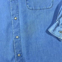 Load image into Gallery viewer, Vintage Marlboro Classics Blue Denim Long Sleeve Button-Up Cotton Shirt
