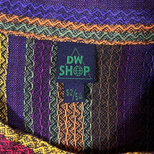 Load image into Gallery viewer, Vintage DW Shop Hippy Multi Rainbow Colour Striped Henley Button Long Sleeve Shirt
