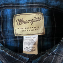 Load image into Gallery viewer, Vintage Wrangler Plaid Check Cowboy Western Pearl Snap Popper Long Sleeve Shirt
