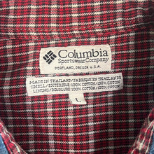 Load image into Gallery viewer, Vintage 90's Columbia Sportswear Checked Lined Heavy Cotton Blue Denim Long Sleeve Shirt
