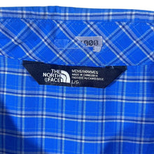 Load image into Gallery viewer, The North Face TNF Blue Check Utility Outdoor Hiking Short Sleeve Shirt
