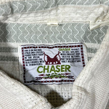 Load image into Gallery viewer, Vintage Chaser Grey White Cream Striped Patterned Cotton Long Sleeve Flannel Shirt

