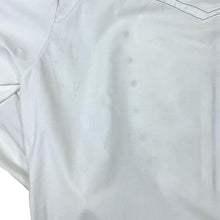 Load image into Gallery viewer, Cowboy Western Punk Style Popper Button Panel Zip White Long Sleeve Shirt
