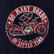Load image into Gallery viewer, Rumble 59 &quot;So Many Roads&quot; Biker Rockabilly Embroidered Short Sleeve Work Shirt
