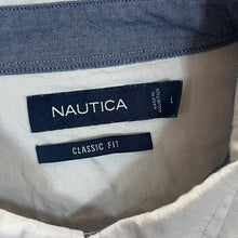 Load image into Gallery viewer, Nautica &quot;Classic Fit&quot; Off-White Long Sleeve Cotton Button-Up Shirt
