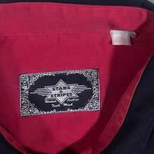 Load image into Gallery viewer, Vintage Stars &amp; Stripes Cowboy Western Embroidered Red Black Popper Long Sleeve Shirt
