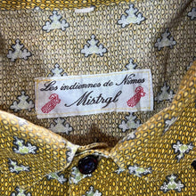 Load image into Gallery viewer, Vintage Mistral Cowboy Western Patterned Yellow Popper Button Long Sleeve Shirt

