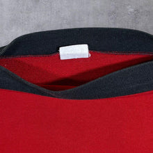 Load image into Gallery viewer, Vintage 90's Spirit Of The Games Spellout Graphic Colour Block Boat Neck Sweatshirt
