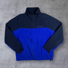 Load image into Gallery viewer, Nautica Reversible Fleece Winndbreaker Navy Blue Zip Jacket
