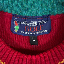Load image into Gallery viewer, Vintage 90&#39;s THE SWEATER SHOP &quot;Golf&quot; Argyle Check Wool Knit Sweater Jumper
