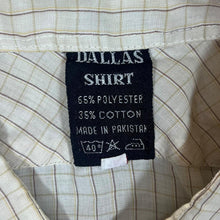 Load image into Gallery viewer, Vintage DALLAS SHIRT Classic Cream Check Cowboy Western Style Long Sleeve Shirt
