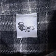 Load image into Gallery viewer, Vintage CXS Grey White Mix Plaid Check Long Sleeve Cotton Flannel Shirt
