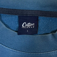 Load image into Gallery viewer, Early 00&#39;s COTTON TRADERS Classic Embroidered Mini Logo Blue Crewneck Sweatshirt
