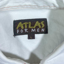 Load image into Gallery viewer, Early 00&#39;s Atlas For Men Cowboy Western Embroidered White Cotton Long Sleeve Shirt
