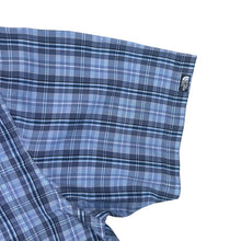 Load image into Gallery viewer, The North Face TNF Blue Grey White Check Utility Hiking Short Sleeve Shirt
