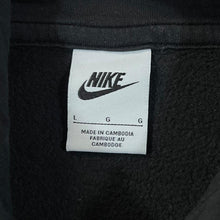 Load image into Gallery viewer, NIKE Embroidered Mini Centre Logo Tape Sleeve Black Pullover Hoodie
