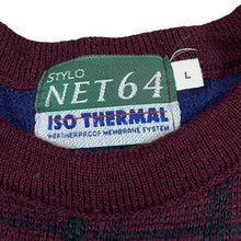 Load image into Gallery viewer, Vintage STYLO NET 64 &quot;ISO Thermal&quot; Plaid Check Lightly Padded Fleece Lined Sweater Jumper
