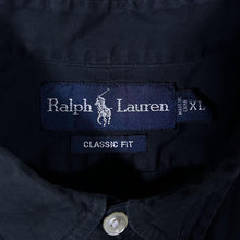 Load image into Gallery viewer, Vintage Ralph Lauren "Classic Fit" Mini Logo Black Short Sleeve Button-Down Shirt
