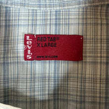 Load image into Gallery viewer, Vintage LEVI&#39;S RED TAB Classic Blue Plaid Check Long Sleeve Cotton Shirt
