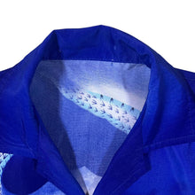 Load image into Gallery viewer, Early 00&#39;s Gothic Y2K Dragon Graphic Blue Short Sleeve Polyester Shirt
