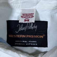 Load image into Gallery viewer, Vintage Johnny Hallyday Western Passion Cowboy Native American Long Sleeve Shirt
