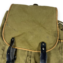 Load image into Gallery viewer, Vintage Classic Khaki Canvas Cotton Drawstring Backpack Rucksack Bag
