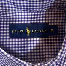 Load image into Gallery viewer, Vintage RALPH LAUREN Purple White Check Long Sleeve Button-Up Shirt
