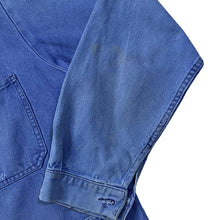 Load image into Gallery viewer, Vintage 90&#39;s Classic French Workwear Chore Faded Blue Cotton Distressed Jacket
